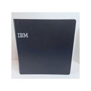 VTG 80s IBM Black3" Empty 3 Ring Binder Organizer Portfolio Document Holder